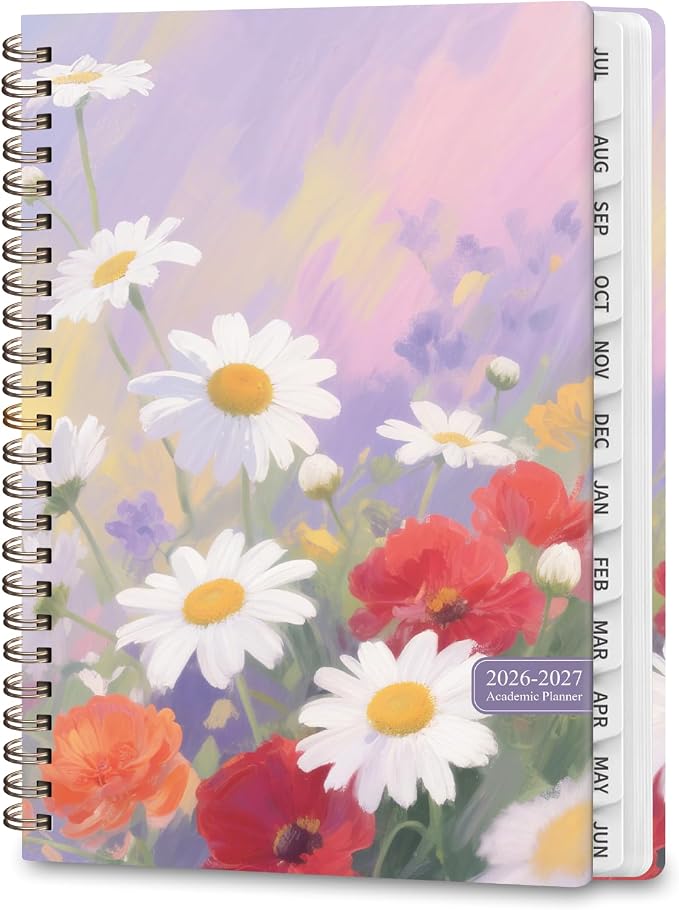 Planner 2026-2027, Weekly and Monthly Academic Planner, July 2026 - June 2027, Hardcover Calendar Agenda Book for School Year Planning, School Supplies for Teacher and Student, A5(6.3'' x 8.5'')
