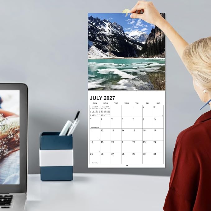 Calendar 2026-2027,12" x 12" Wall Calendar from Jul 2026 - Dec 2027 | Wall Calendar 2026-2027 with Holiday Marked, Premium Paper for Organizing, National Parks - A