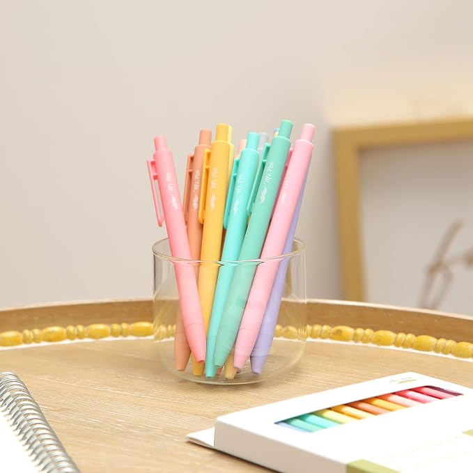Mr. Pen- Retractable Gel Pens, 12 Pack, Assorted Colors Ink | Fine Point 0.7mm, Fast Dry, Smooth Writing, Cute Pens for Drawing, Writing Planner and School Supplies