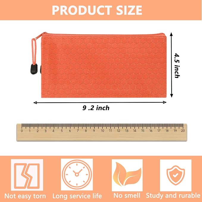 36pcs Pencil Pouch Bulk,Zipper Pouches,Waterproof Pencil Bags, Small Organizing Bags in 12 Colors for Classroom,Office Supplies Storage and Travel Accessories