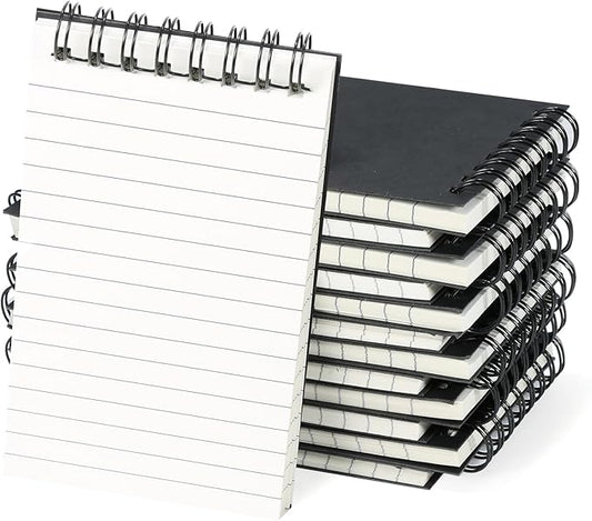24 Pack 3x5" Spiral Pocket Notebook, College Ruled Small Notepad for School | Mini & Small Notebooks, Pocket Notepads & Note Pads for Home Office Work Meetings Travel Journal, Great for Quick Note Taking