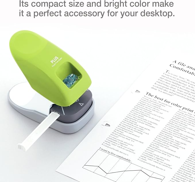Paper Clinch Desktop Staple-Free Stapler, Blue (31260)
