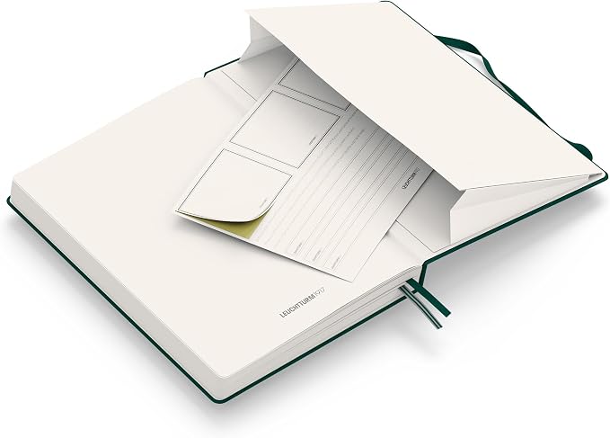 LEUCHTTURM1917 - Notebook Hardcover Medium A5-251 Numbered Pages for Writing and Journaling (Forest Green, Plain)