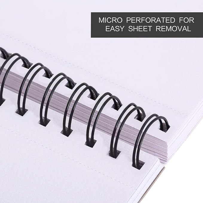 Bachmore Drawing Pad 9X12 Inch (110lb/180g), 60 Sheets, Top Spiral Bound Multi-Media for Artist Pro & Amateurs | Acrylic Art, Ink, Paint, Oil Pastels,Watercolor Mixed Media Sketch (Pack of 2)