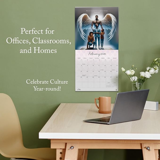 African American Expressions 2026 Wall Calendar – Walking by Faith – Monthly Calendar Celebrating Black Culture & History, 12x12 Hanging Calendar, 16 Months – Christian Gifts for Women
