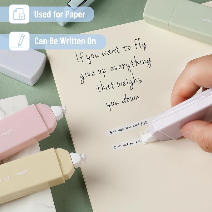 Mr. Pen- Aesthetic Correction Tape, 0.2" x 197", 12 pcs, Pastel Colors | Cute Correction Tape