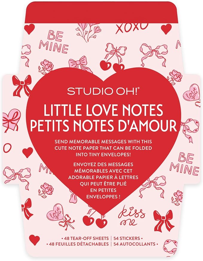 Blank Mini Note Cards with Sticker Seals, 48 Tear-Off Foldable Memos, Tiny Envelope Notes, 6 Designs, 54 Stickers for All Occasion, Thanks, Party Invitations, Be My Heart