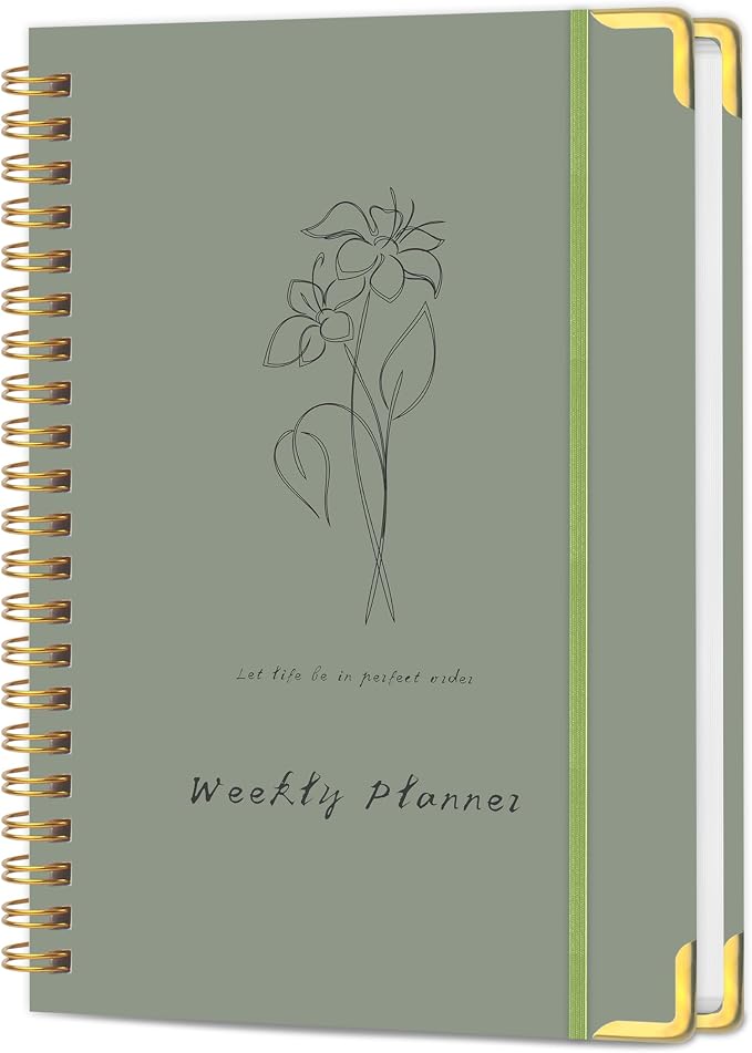 TREES Undated Weekly Planner, Weekly To-Do List, Goal and Habit Tracker | 5.8" x 8" Spiral-Bound Organizer for Weekly Goals, Tasks and Habits, Designed for Work, School and Everyday Planning