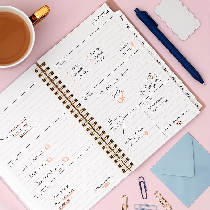 Blue Sky 2026-2027 Weekly & Monthly Academic Planner, 5"x8", Believe | July 2026 - June 2027, Flexible Cover With Zip Pouch, Wirebound, Storage Pocket, Academic Year