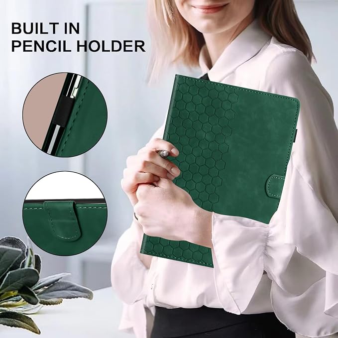 DTangLsm for Amazon Kindle Fire 10 Case & Fire HD 10 Plus Tablet Case,Green | (13th/11th Generation 2023/2021 Release) 10.1" Slim Folding Stand Folio Cover for Fire HD 10 11th/13th Gen Case, Pen Holder