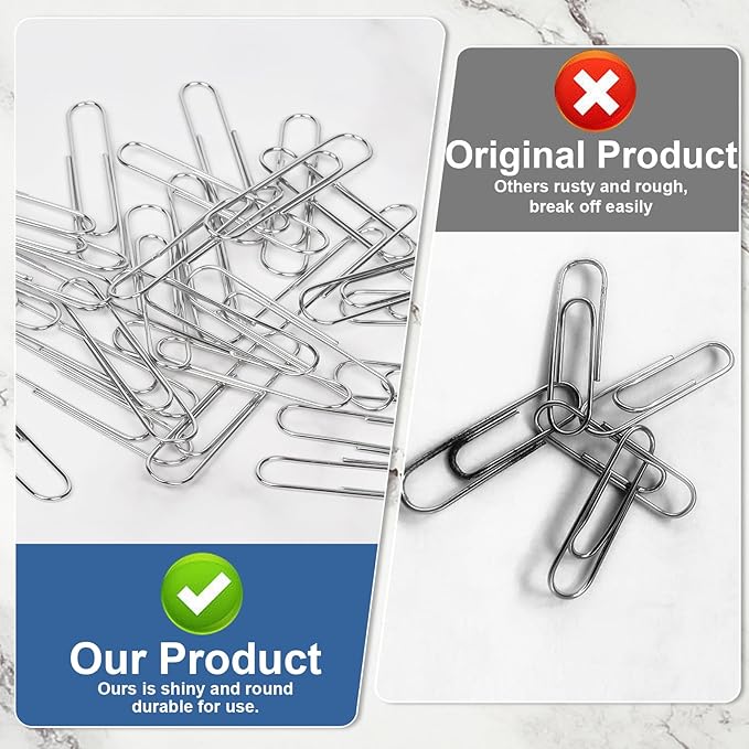 Jumbo Paper Clips,Large PaperClips,320Pcs Paper Clip for School and Office.
