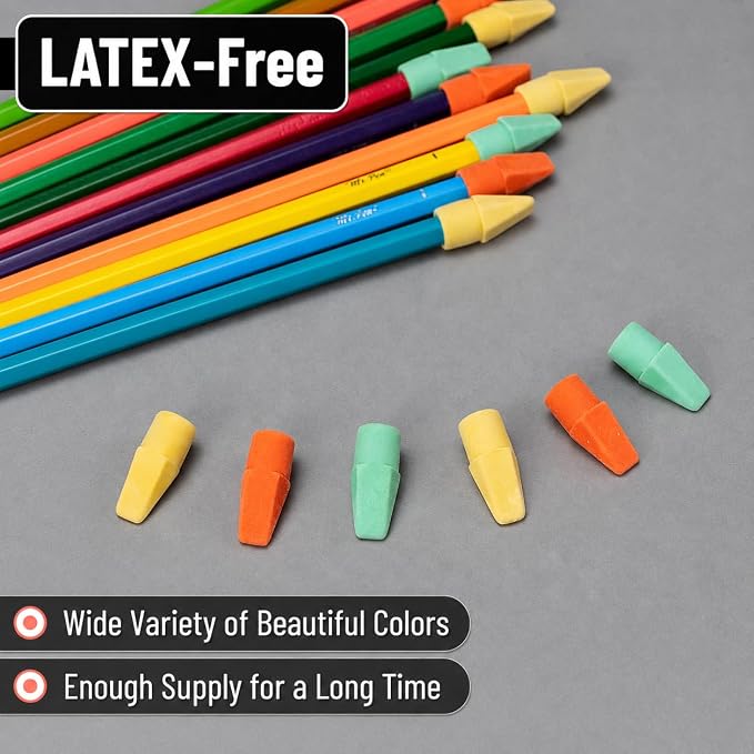 Mr. Pen- Pencil Erasers Toppers, 30 Pack, Colorful | Latex Free, No Smudge, Mr Pen Erasers for Pencils