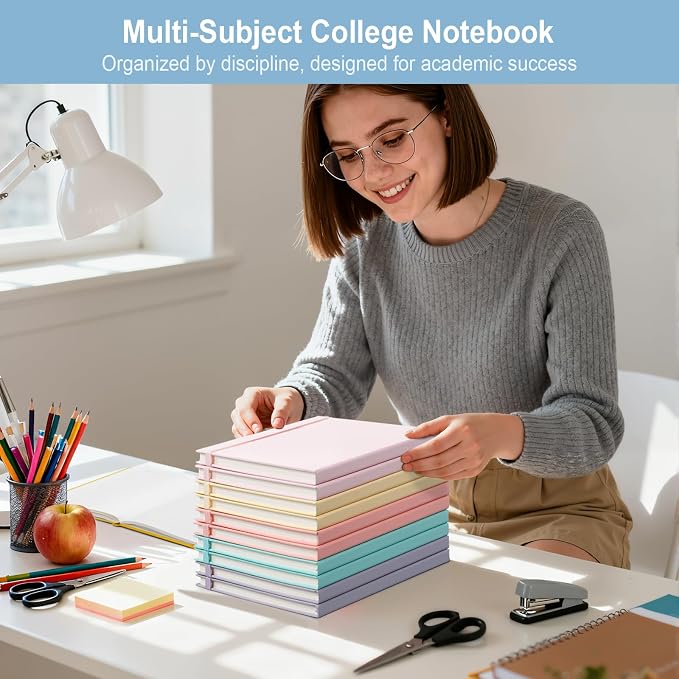 ViVin Lined Journal Notebooks for Professional Office Work,192 Pages,Medium 5.5 x 8.3 inch,College Ruled,A5 Hardcover Journaling Notebooks for Writing,24 Pack Bulk
