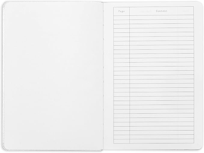 Minimalism Art, Premium Hard Cover Notebook Journal, Classic 5" x 8.3", 122 Numbered Pages, Gusseted Pocket, Ribbon Bookmark, Extra Thick Ink-Proof Paper 120gsm, San Francisco (Squared, Gray)
