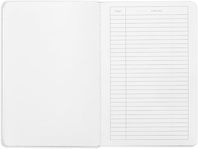 Minimalism Art, Premium Hard Cover Notebook Journal, Classic 5" x 8.3", 122 Numbered Pages, Gusseted Pocket, Ribbon Bookmark, Extra Thick Ink-Proof Paper 120gsm, San Francisco (Plain, Blue)