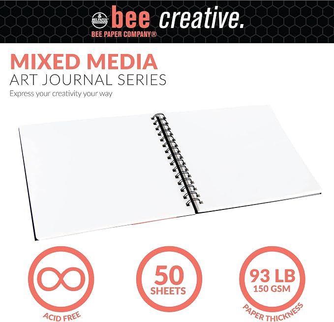 Bee Paper - 8.8"x 8" Bee Creative Mixed Media Journal