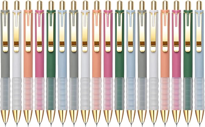 Linbsunne Gel Pens Black Ink Pen 0.5mm fine Point Pens Smooth Writing Retractable Office Supplies (18-count)
