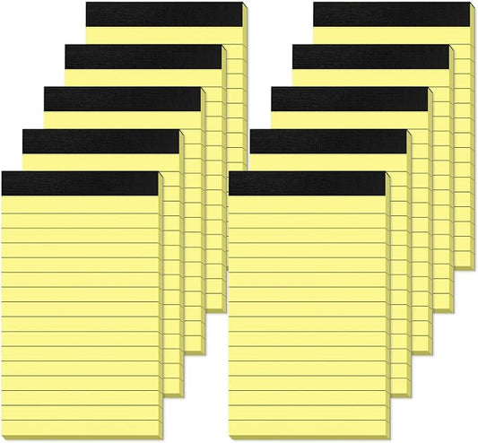 Yellow Note Pads 3x5 Small Notepads 3x5 Memo Pads Small Notebooks 3x5 Writing Pads 3x5 Lined Notepads 10 Pack Small Pads of Paper 3 x 5 Note Paper Pads 3x5 Yellow Pocket Notebook 30 Sheets per Notepad