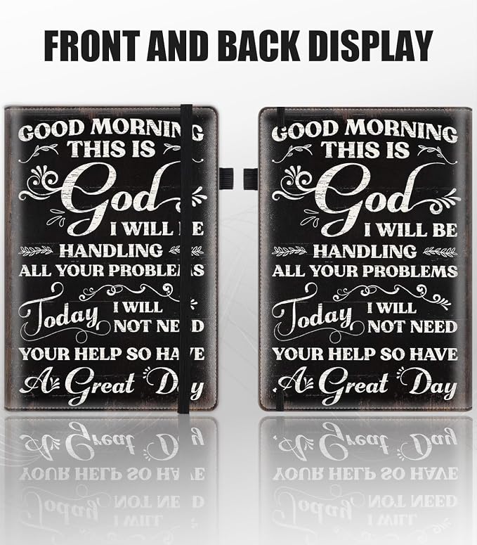Hardcover Executive Notebooks, A5 PU Leather Lined Journal Notebook, 200 Pages Thick Paper Subject Notebooks for School,Work,Home Writing Business Notebook, Diary Book ，Inspirational Quotes