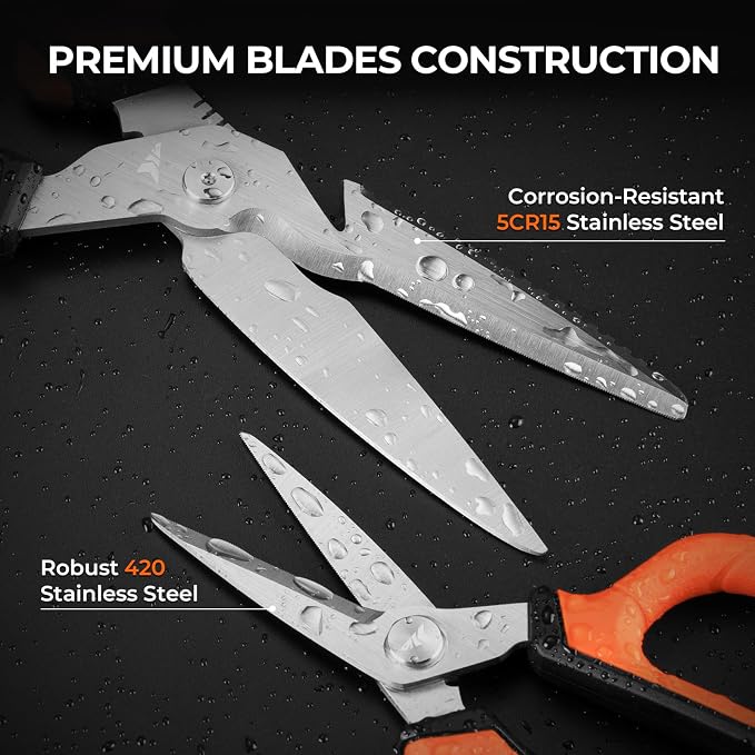 KastKing Paradox 9" & 6" Fishing Scissors | 9" Bait Shears With Sheath & Carabiner, 6" Braided Line Scissors With Stainless Steel Blades, Angler's Kit
