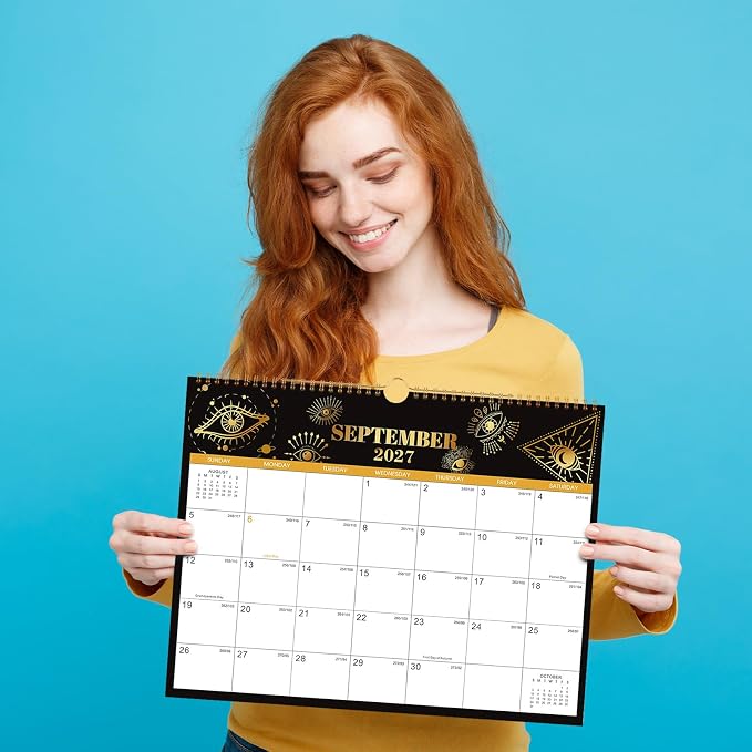 2027 Calendar - 2027 Wall Calendar, JAN 2027 - DEC 2027, 15" x 11.5" | 2027 Wall Calendar 12 Month with Hanging Hook, To-do & Notes for School, Home, Office Organization