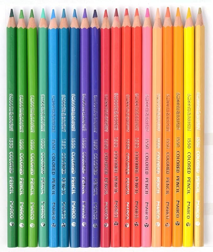 oily soft core smooth color pencil, 48 colors, smooth strokes
