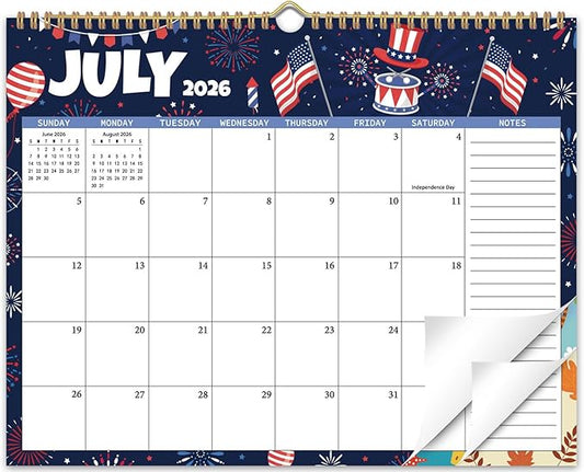 2026-2027 Wall Calendar 18 Months, Wall Calendar from July 2026 to December 2027, Large Hanging Calendar with Thick Paper, Perfect for Home and Office Monthly Organizing & Planning, 14"x11", Seasonal