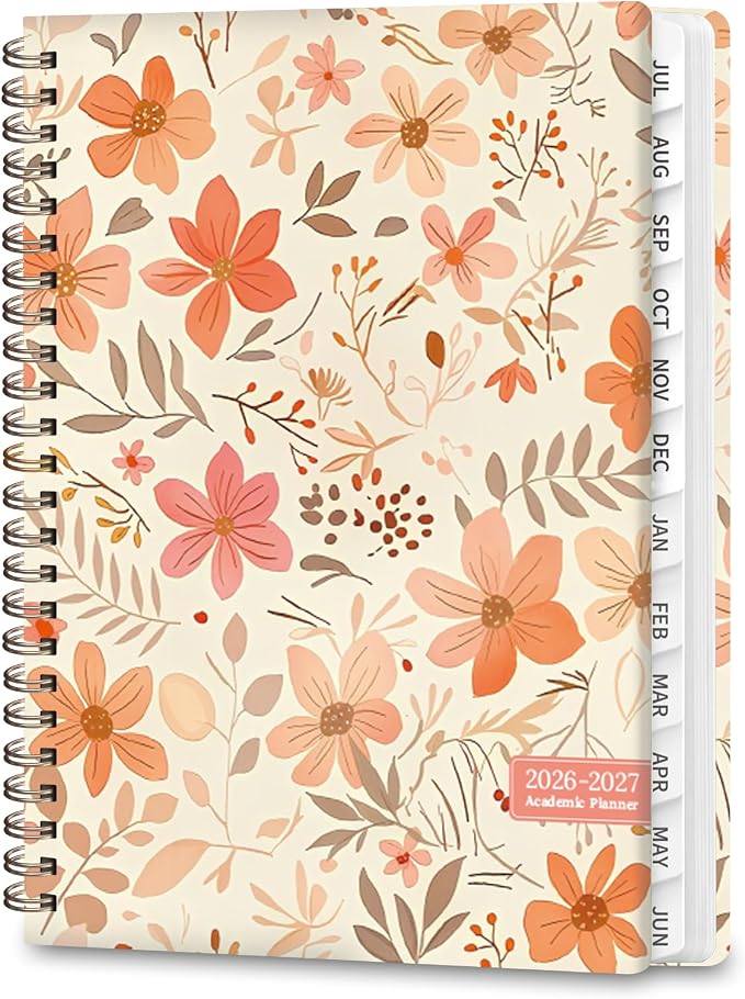 Planner 2026-2027, Weekly and Monthly Academic Year Calendar Planner, July 2026 - June 2027, Daily Agenda Book for Office School Supplies, A5(6.3'' x 8.5'')