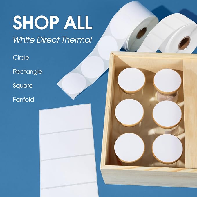 2" X 1” Direct Thermal Labels (13000 Count, 10 Rolls) - Perforated | UPC Barcode Stickers, SKU Labels, Address and Mailing - Compatible With Zebra and Rollo Printers - Spartan Industrial