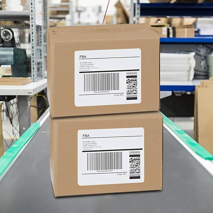 LabelMore 3 1/3 x 4 Labels - 6 Up Self Adhesive Shipping Labels - FBA Labels - 5000 Sheet/ 30000 Labels