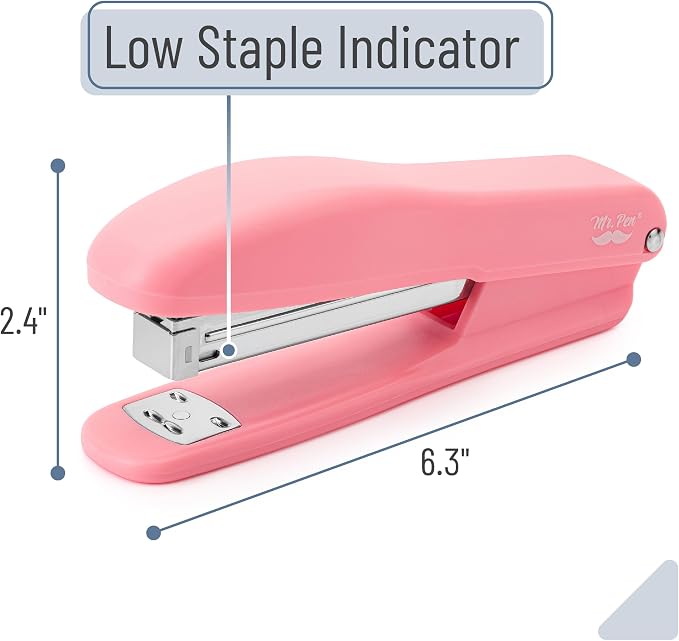 Mr. Pen- Office Stapler with Staples, 2 Pack, 200 Staples 1/4" | 20 Sheet Capacity, Desktop Stapler for Students, Office Supplies, Ergonomic Design for Comfortable Use, Jam-Free