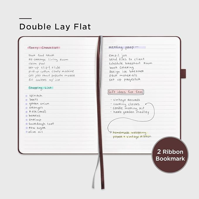 &And Per Se 10-Pack Lined Notebooks, A5 Hardcover, 160 Pages 100gsm Thick Paper, Office Supply Bulk Order, Corporate New Hire Kits, Breakroom Essentials – College Ruled, 10 Units (Solid Colors)