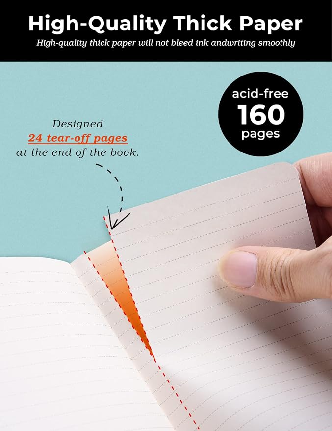 AISBUGUR Pocket Notebook Small Notebook 2-Pack, 3.7" x 5.7" Pocket Notebooks Hardcover with Thick Lined Paper, Inner Pockets, Cover Letter Embossing Design Mini Journal Notepad Brown Leather