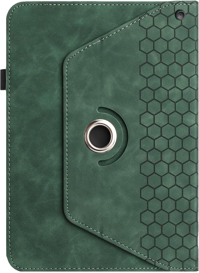Rotating Case for Amazon Kindle Fire HD 10 Tablet & Fire 10 Plus Case,Green | (13th/11th Generation 2023/2021 Release) 360 Degree Swivel PU Leather Folio Stand Cover for 10.1" Fire HD 10 11th/13th Case