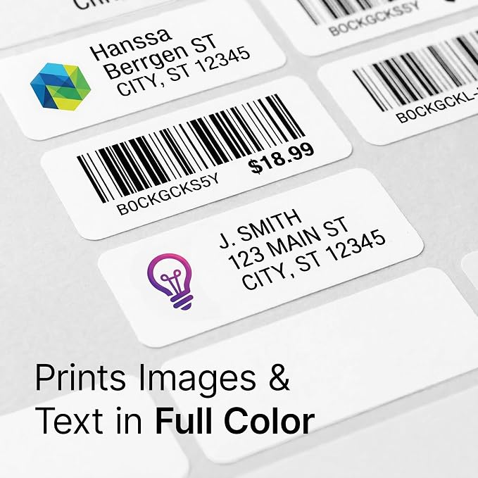 1.75" X 0.5" Matte White Return Address Labels (500 Sheets, 40000 Stickers) Mailing Labels for Envelopes, File Folder Stickers for Laser & Inkjet Printers - Spartan Industrial Template R002
