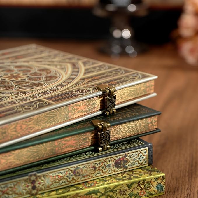 Retro 3D Happiness Tree Hot Stamp Hardcover Journal - 192 Blank Lined Pages/Envelope Pocket - Luxury Travel Diary & Commemorative Keepsake for Cherished Moments