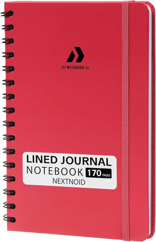 Nextnoid A5 Lined Spiral Notebook - 170 Pages, College Ruled, Blush Pink | Hardcover Notebook for Everyday Writing, A5 Size (5.8" x 8.3") Journal for Work and School, Daily Journaling and Notetaking