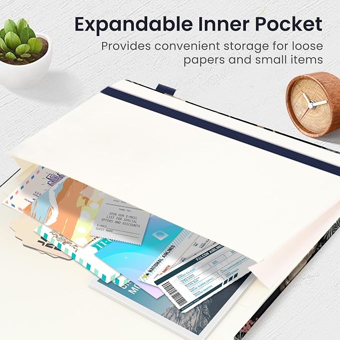 Taja Lined Journal Notebook for Women & Men, Hardcover Leather Journal for writing, A5 College Ruled Notebook for Work & Note Taking, Perfect for Office School Home Supplies, 160 Pages, Crane
