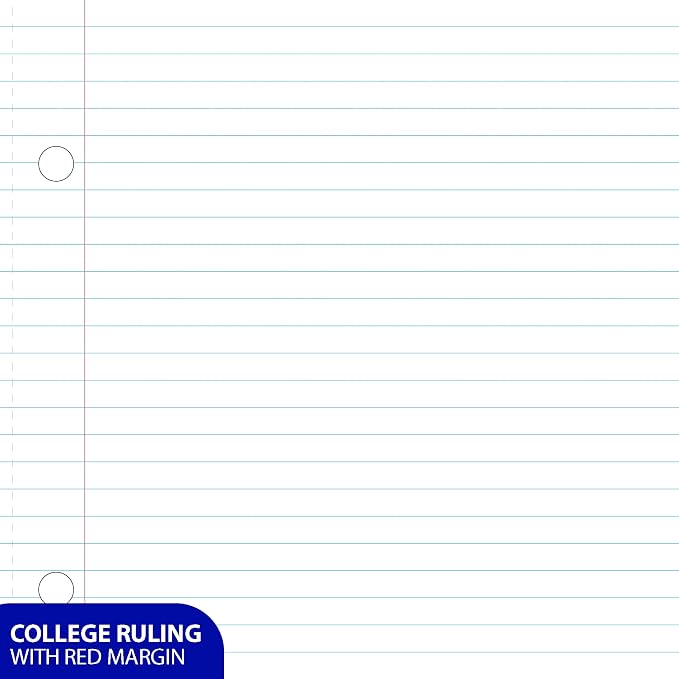 BAZIC PRODUCTS 1-Subject Wireless Notebook, College-Ruled, 80 Ct, 6 Titles | 80 college-ruled sheets, flat glue-bound spine, 10.5 x 8 in, No wire to snag