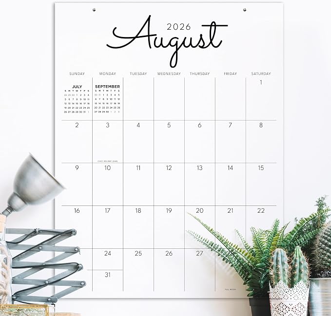 TF Publishing July 2026 - June 2027 Large Art Poster Wall Calendar with Premium Paper Tear-Off Sheets - 12 Month Academic Year Desk or Hanging Office Calendar for Schedules - 17 in x 22 in