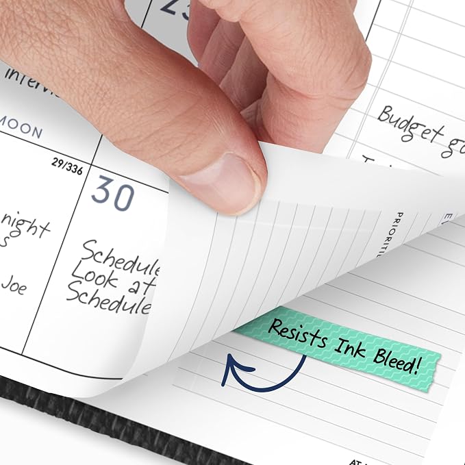 AT-A-GLANCE 2027 Appointment Book Planner, Weekly & Monthly, 8.25" x 11", Half-Hourly, Contemporary, Charcoal (70950X4527)