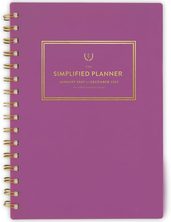 AT-A-GLANCE 2027 Planner, Simplified by Emily Ley, Weekly & Monthly, 5.5" x 8.5", Nostalgia Pink (EL60-200-27)