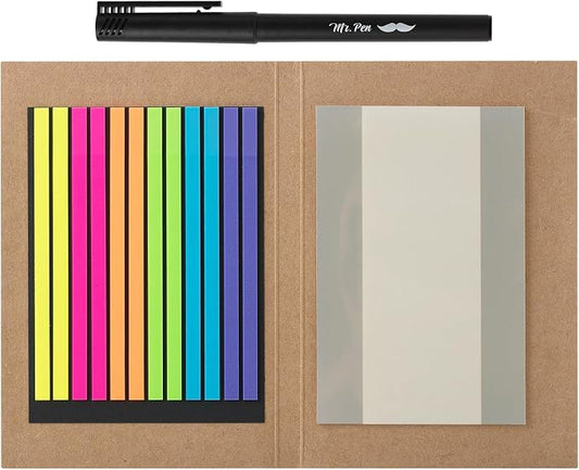 Mr. Pen- Transparent Bible Highlighter Tape and Sticky Note Set, 331 Pcs | Sticky Note Tabs, Sticky Index Tabs, Highlighter Strips, Highlight Strips for Books, Sticky Notes Transparent