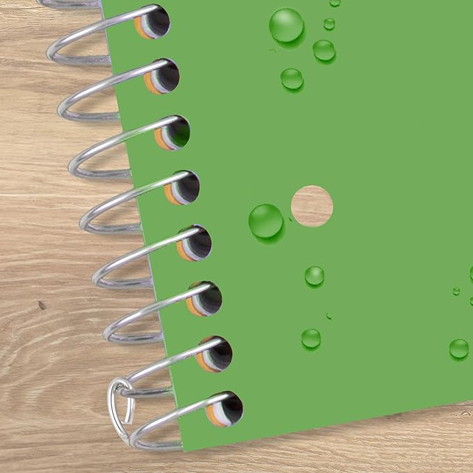 Five Star Spiral Notebook + Study App, 1 Subject, Wide Ruled 8" x 10.5" Paper, Focused Notetaking, Includes 2 Line-Tracking Reading Strips, 100 Sheets, Green (620026A)