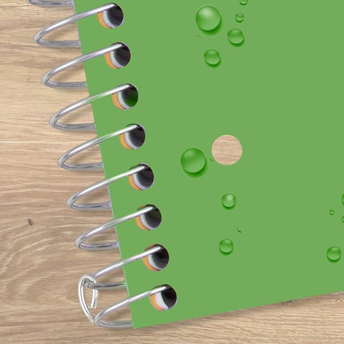Five Star Spiral Notebook + Study App, 3 Subject, College Ruled Paper, Fights Ink Bleed, Water Resistant Cover, 8-1/2" x 11", 150 Sheets, Green (72067)