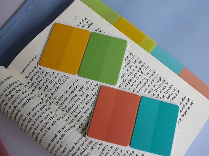 ELII 500 PCS Tabs for Annotating Books, Clear Book Tabs Sticky Index Tabs | Sticky Notes,Labels for Pages Notebooks,Self Adhesive, ,Repositionable, Tape Flags,Smooth Writing,Safety Material