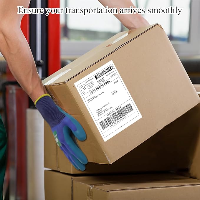 (2000 Sheets, 4000 Labels) Sticker Paper, 11" x 8.5" Half Sheet Shipping Address Labels, 2 Per Page Self Adhesive Mailing Label for Laser and Inkjet Printers