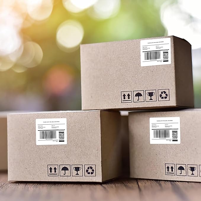 3-1/3" x 4" Shipping Labels,Printable White 6 UP Label for Laser/Inkjet Printers,Self Adhesive 3 1/3 x 4 Matte Mailing Label Stickers(1000 Sheets, 6000 Labels)