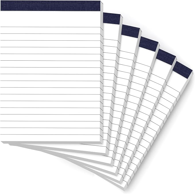 Small Note Pads 4x6 Mini Notepads 4x6 Lined Writing Pads of Paper 4x6 Memo Pads 4x6 Small Paper Pads 4 x 6 Scratch Pads 4x6 Server Pads 4x6 Small Pocket Notebook 6 Pack Server Note Pads 30 Sheets/Pad