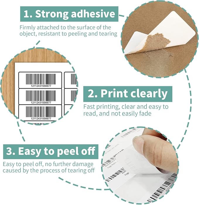 30 up Label 1" x 2-5/8" Shipping Address Labels, FBA Barcode Sticker, 100 Sheets 30 Per Page Mailing Label for Laser/Inkjet Printers (3000 Labels)
